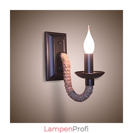 Hanfseil Retro Wandleuchte Kreative Persönlichkeit Bar Eisen Kerzenlampe Hanfseil Retro Wandleuchte Kreative Persönlichkeit Bar Eisen Kerzenlampe