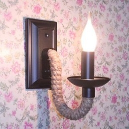 Hanfseil Retro Wandleuchte Kreative Persönlichkeit Bar Eisen Kerzenlampe