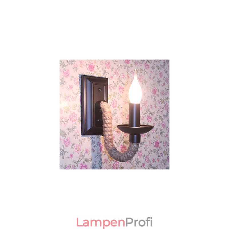 Hanfseil Retro Wandleuchte Kreative Persönlichkeit Bar Eisen Kerzenlampe