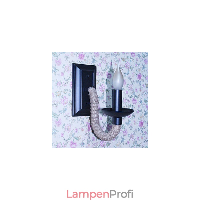 Hanfseil Retro Wandleuchte Kreative Persönlichkeit Bar Eisen Kerzenlampe