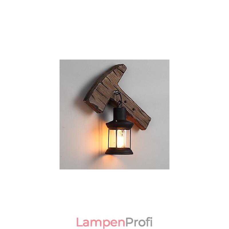 Einkopf-Industrie-Vintage-Retro-Wandleuchte aus Holz und Metall, Farbe zum Dekorieren von Wandleuchten im Home-Hotel-Korridor