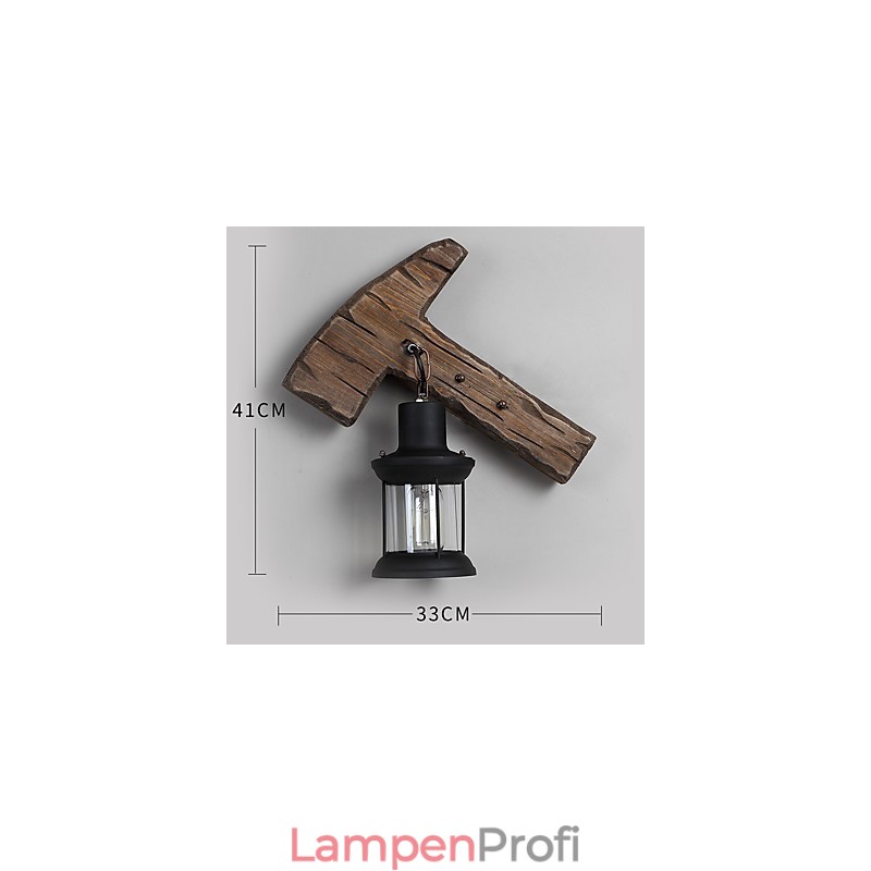 Einkopf-Industrie-Vintage-Retro-Wandleuchte aus Holz und Metall, Farbe zum Dekorieren von Wandleuchten im Home-Hotel-Korridor
