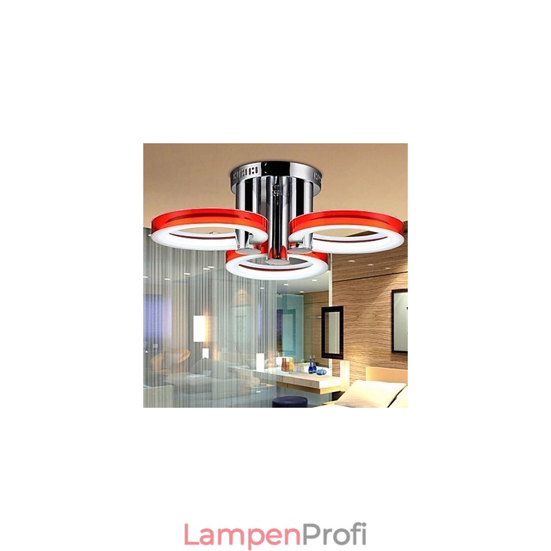 Moderne zeitgenössische Chrom Metall Kronleuchter Unterputz