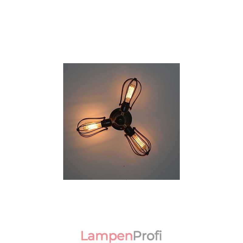 Traditioneller klassischer Vintage-Mini-Stil, Malerei, Metall, Unterputzmontage
