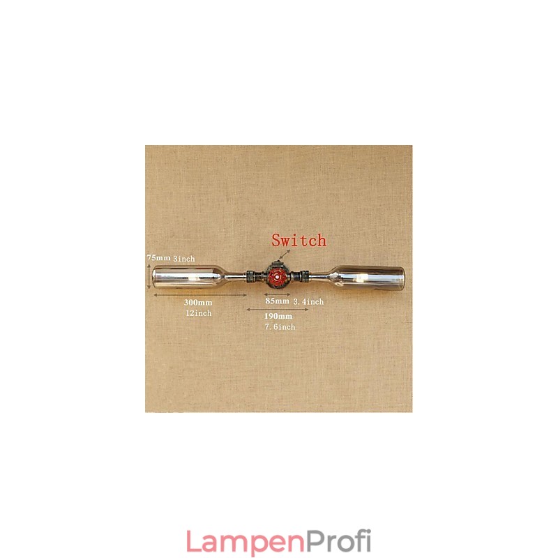 Retro American Village Creative Industry Wind Designer Wasserflasche Wandleuchte Wandleuchte Grau