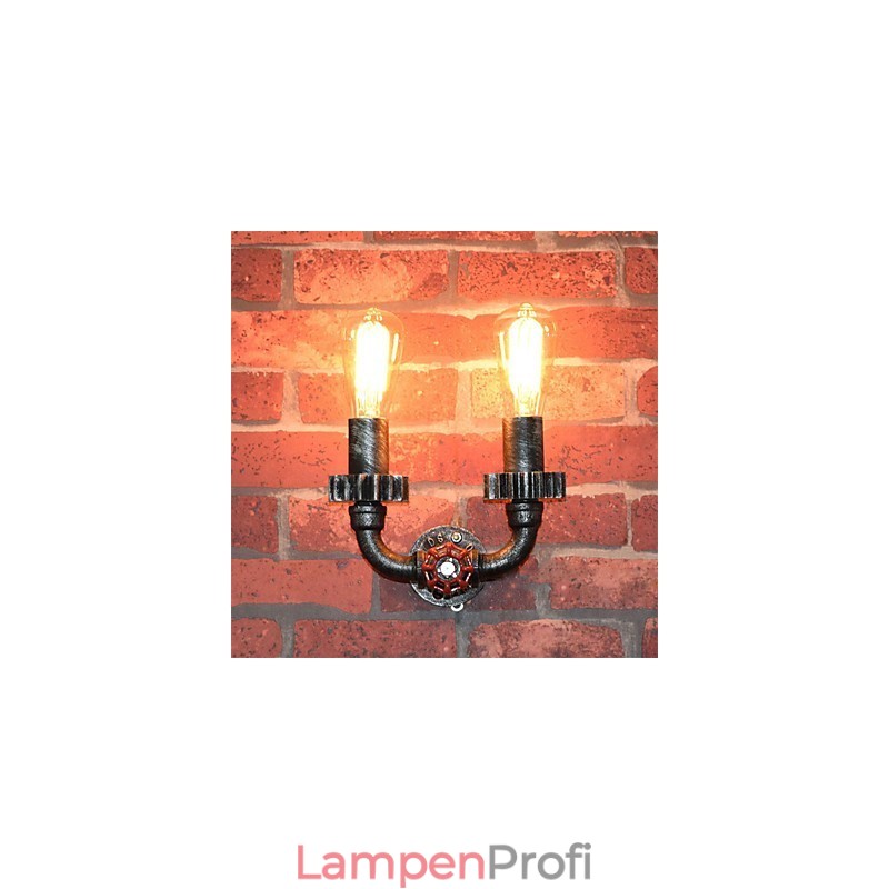 2 Köpfe Vintage Industrielle Metall Wandleuchten Restaurant Cafe Bar Dekoration Beleuchtung
