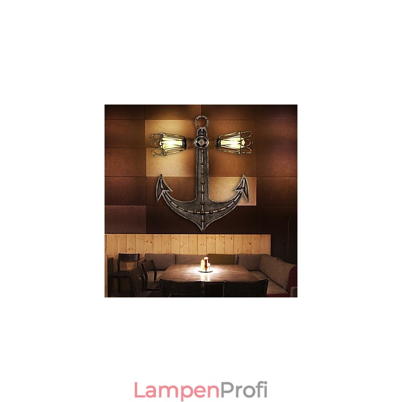 Jahrgang Industrielle Wandleuchten Holz Boot Anker Form Kreative Restaurant Cafe Bar Dekoration Beleuchtung