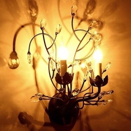 Modernes zeitgenössisches traditionelles klassisches rustikales Lodge-Landhaus-Malerei-Feature für Crystal Uplight