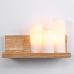 Holz Wandleuchter 3 Lichter Country