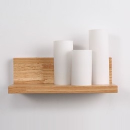 Holz Wandleuchter 3 Lichter Country