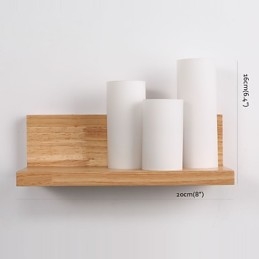 Holz Wandleuchter 3 Lichter Country