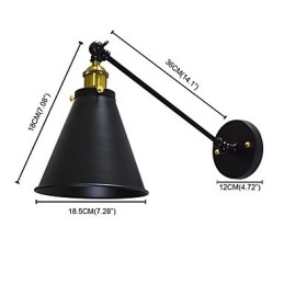 Buzz Paint Einzelwand Eisen Wandleuchte Dumme schwarze Lichtschwertlampe an der Wand