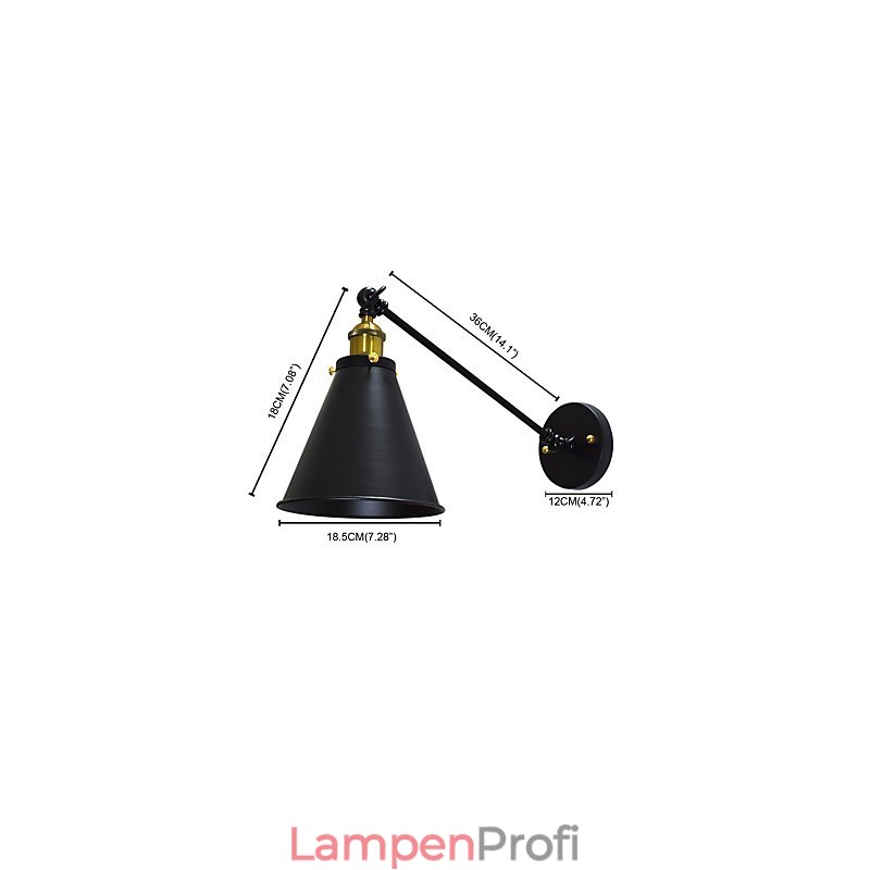 Buzz Paint Einzelwand Eisen Wandleuchte Dumme schwarze Lichtschwertlampe an der Wand