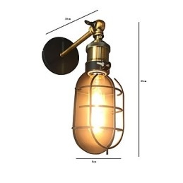 Vintage Schwarz Metall Loft Wand Lampen Wohnzimmer Esszimmer Flur Cafe Bars Bar Wand Lampe