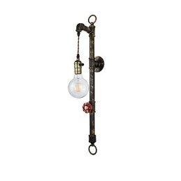 Wandleuchte Wandleuchten Wand Eisen Wandlampe dumm schwarz Lichtschwert Lampe an der Wand