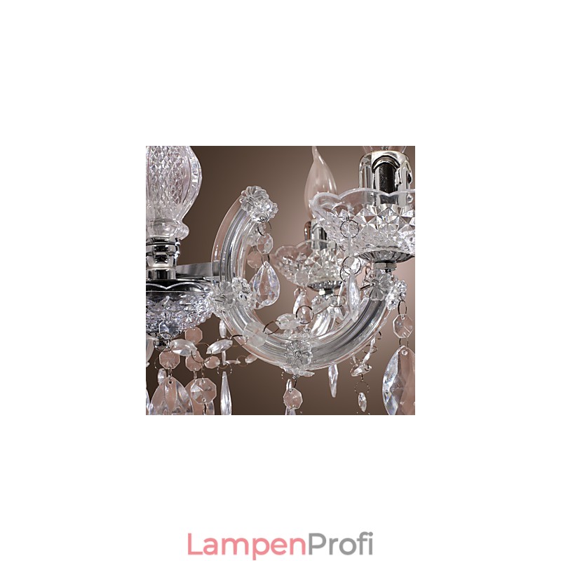 Upligh Chrom Deckenleuchte Kerze Licht Acryl Leuchte Kronleuchter Anhänger