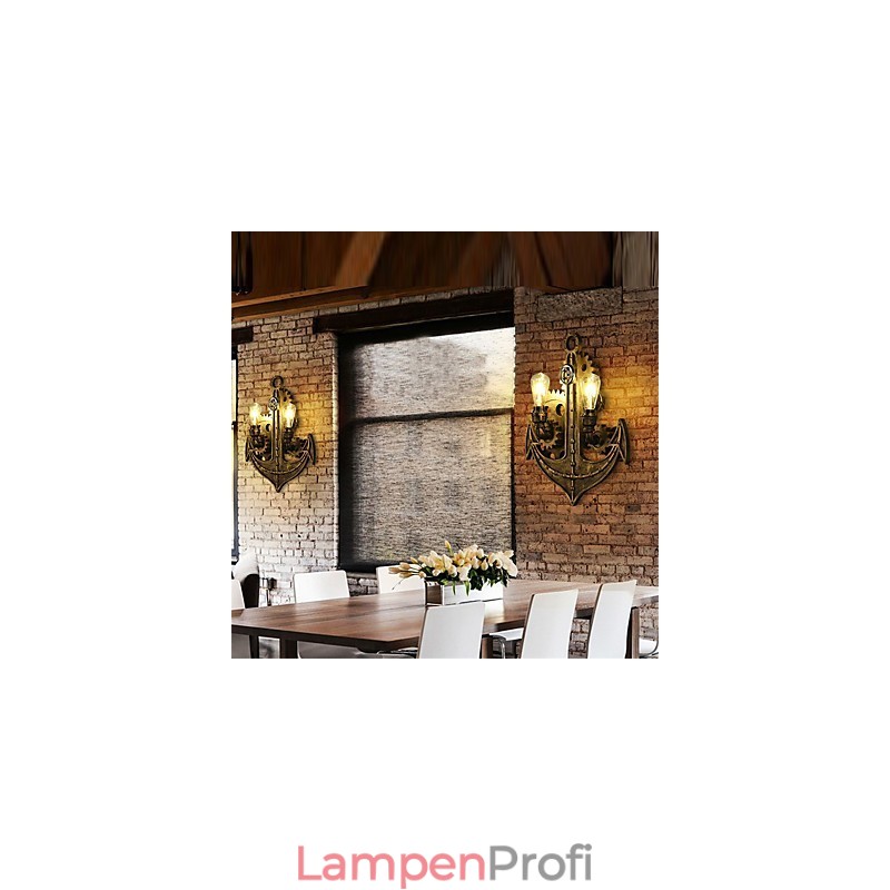 Vintage Industrielle Wandleuchten Holz Zahnradform Kreative drehbare Lichter Restaurant Cafe Bar Dekoration Beleuchtung