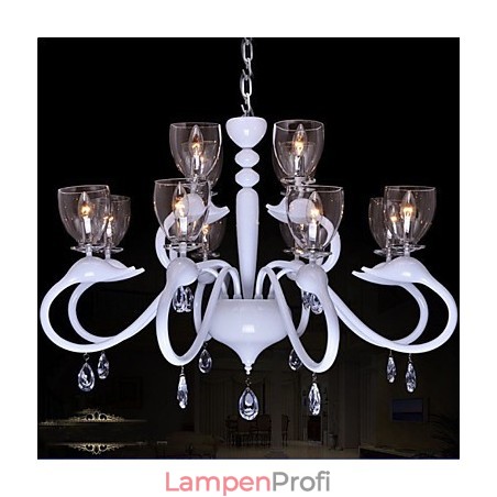 Europäischer Stil Kristall Droplight Individualität Creative Swan 12 Licht Kronleuchter