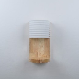 Einfache Wandlampe, Nachttischlampe mit Glasschirm und Massivholz für Schlafzimmer, Kommode, Wohnzimmer, Babyzimmer, Studentenwohnheim, Couchtisch, Bücherregal