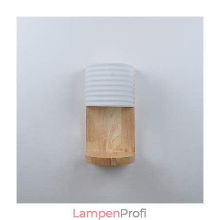 Einfache Wandlampe, Nachttischlampe mit Glasschirm und Massivholz für Schlafzimmer, Kommode, Wohnzimmer, Babyzimmer, Studentenwohnheim, Couchtisch, Bücherregal