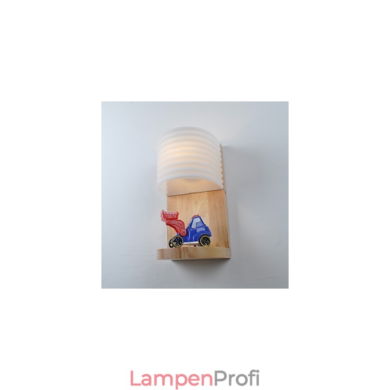 Einfache Wandlampe, Nachttischlampe mit Glasschirm und Massivholz für Schlafzimmer, Kommode, Wohnzimmer, Babyzimmer, Studentenwohnheim, Couchtisch, Bücherregal