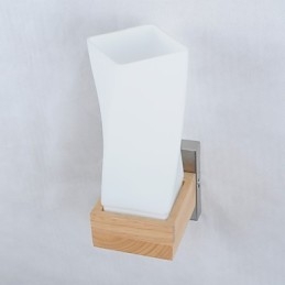 Einfache Wandlampe, Nachttischlampe mit Glasschirm und Massivholz für Schlafzimmer, Kommode, Wohnzimmer, Babyzimmer, Studentenwohnheim, Couchtisch, Bücherregal
