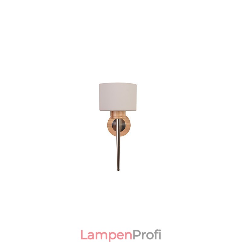 Einfache Wandlampe, Nachttischlampe mit Glasschirm und Massivholz für Schlafzimmer, Kommode, Wohnzimmer, Babyzimmer