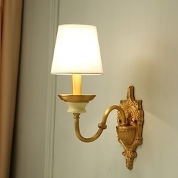 Einfaches Landhaus, traditionelles klassisches Messing-Feature für Wandleuchten im Mini-Stil, Uplight-Wandleuchter