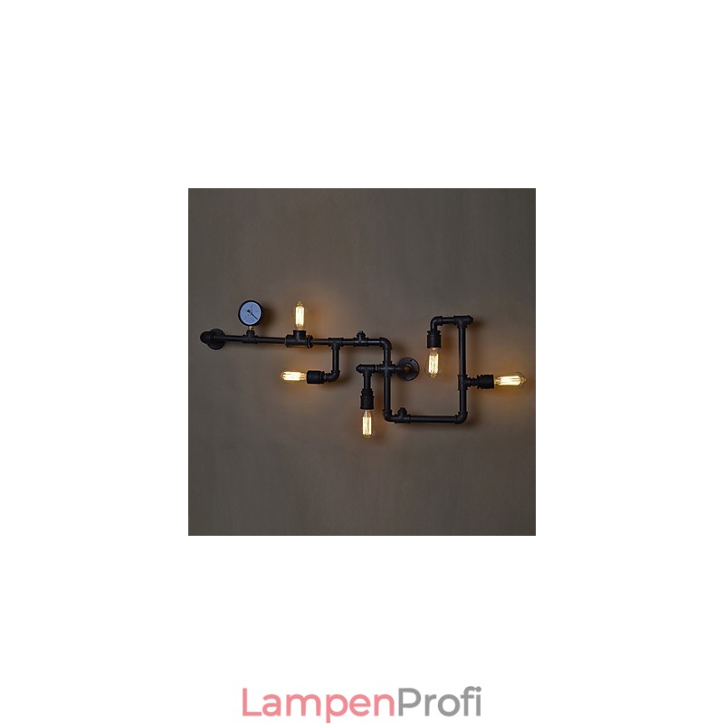 Loft Industrielle Wandlampen Antike Edison Wandleuchten mit Glühbirnen Vintage Pipe Wandlampe für Wohnzimmerbeleuchtung