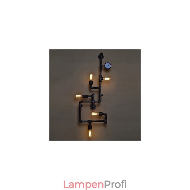 Loft Industrielle Wandlampen Antike Edison Wandleuchten mit Glühbirnen Vintage Pipe Wandlampe für Wohnzimmerbeleuchtung