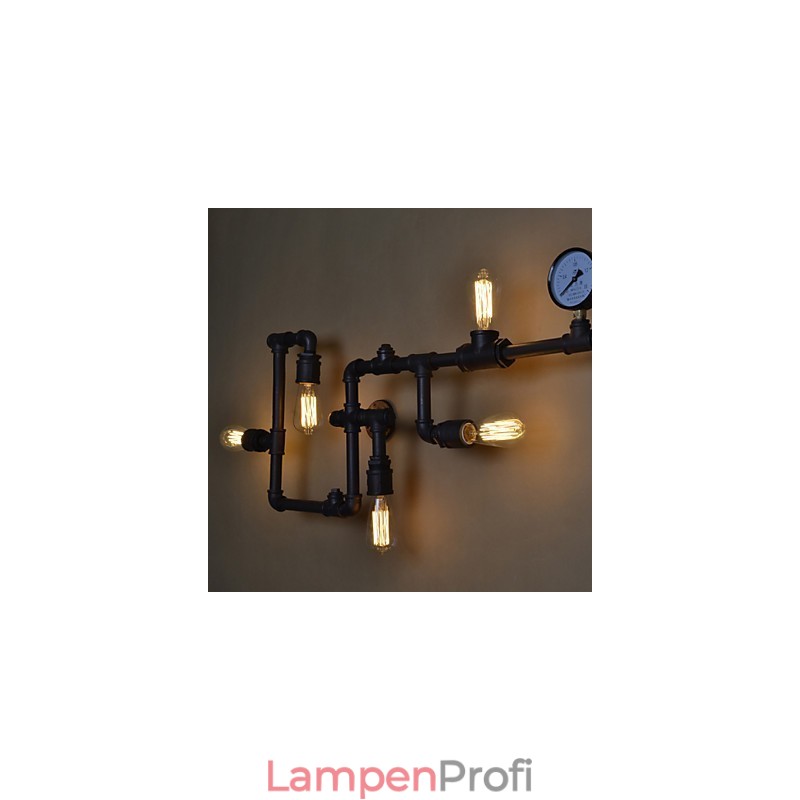 Loft Industrielle Wandlampen Antike Edison Wandleuchten mit Glühbirnen Vintage Pipe Wandlampe für Wohnzimmerbeleuchtung