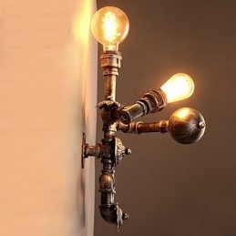 Loft Wasserrohr Wandleuchten Retro Industriellen Stil Kreative Roboter Design Metall Restaurant Cafe Bars Stehtisch Wandleuchten