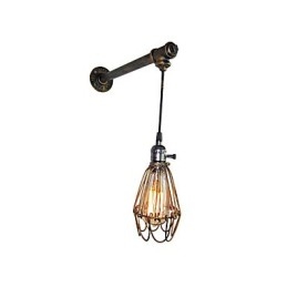 Loft vintage wandleuchte lampe restaurant cafe korridor bar Eisenkäfig wandleuchte industrie eisenrohr beleuchtung