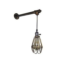 Loft vintage wandleuchte lampe restaurant cafe korridor bar Eisenkäfig wandleuchte industrie eisenrohr beleuchtung