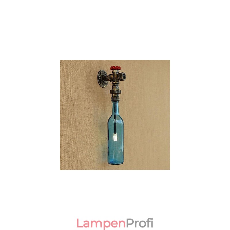 Wandschalter mit Wasserrohrflaschen-Wandleuchte