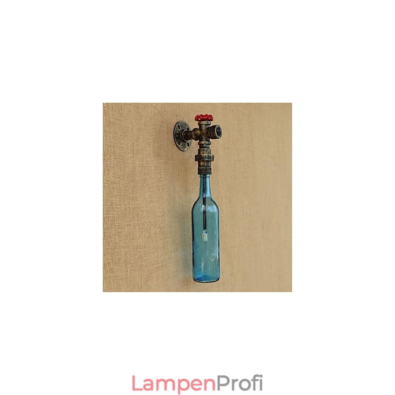 Wandschalter mit Wasserrohrflaschen-Wandleuchte