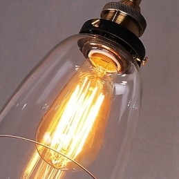 Industrielle Edison-Wandleuchte aus Glas mit Metallsockel, Wandleuchte für Esszimmer, Arbeitszimmer, Büro, Flur