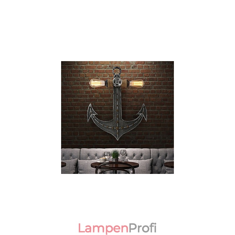Jahrgang Industrielle Wandleuchten Holz Boot Anker Form Kreative Restaurant Cafe Bar Dekoration Beleuchtung