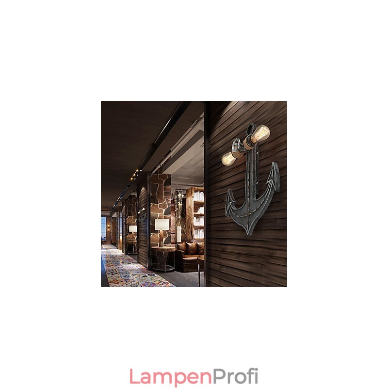 Jahrgang Industrielle Wandleuchten Holz Boot Anker Form Kreative Restaurant Cafe Bar Dekoration Beleuchtung