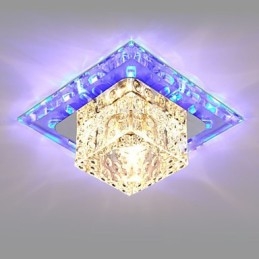 Mini Kristall Deckenleuchte Spotlight 3W Kreative Lampe Leuchtstoffröhre Bunte Farbe Quadratische Kuppelleuchte