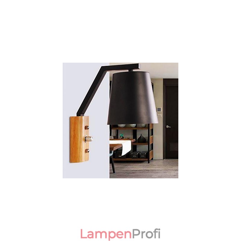 Kreative Persönlichkeit Warmes Holz Eisen Bett Lampe Schalter Mit Nordic Korridor Studie