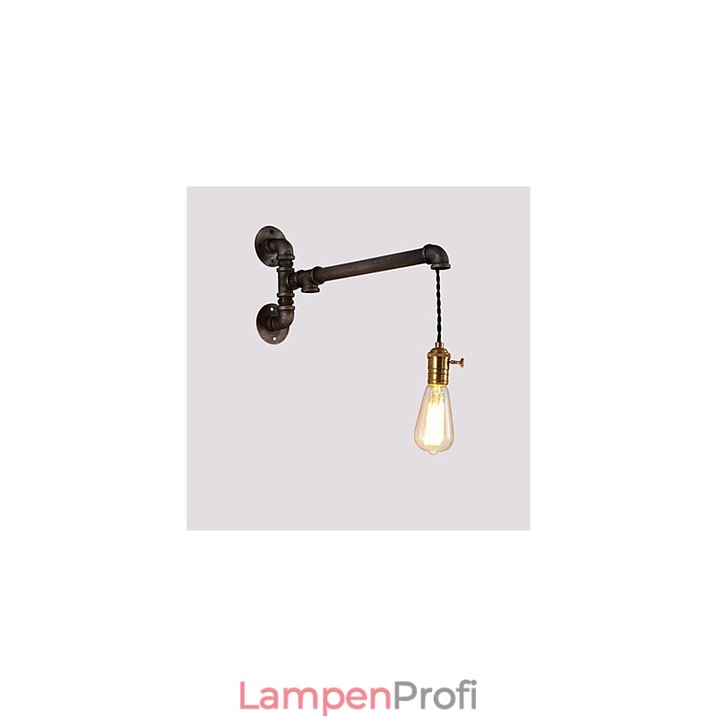 Vintage Industrielle Rohrwandleuchten mit Schalter Kreative Lichter Restaurant Cafe Bar Dekorationsbeleuchtung mit 1 Licht Lackiertes Finish
