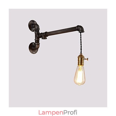 Vintage Industrielle Rohrwandleuchten mit Schalter Kreative Lichter Restaurant Cafe Bar Dekorationsbeleuchtung mit 1 Licht Lackiertes Finish Vintage Industrielle Rohrwandleuchten mit Schalter Kreative Lichter Restaurant Cafe Bar Dekorationsbeleuchtung mit 1 Licht Lackiertes Finish