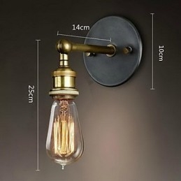 Die American Village Wand Balkon Korridor Einfache Kupfer Kopf Lampe