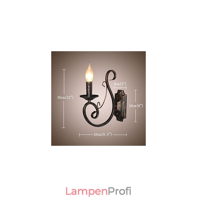 Mini Retro Wand Lampe Flur Metall Kerze Form Wand Lampe Beleuchtung