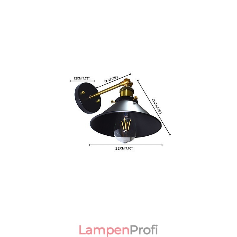 Wandleuchte aus Eisen mit einfacher Wandfarbe