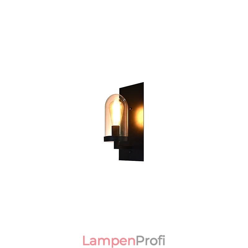 Wandleuchte aus lackiertem Stahl, dumme schwarze amerikanische Kaffeedekoration, Retro-Wandleuchte, Lichtschwertlampe an der Wand