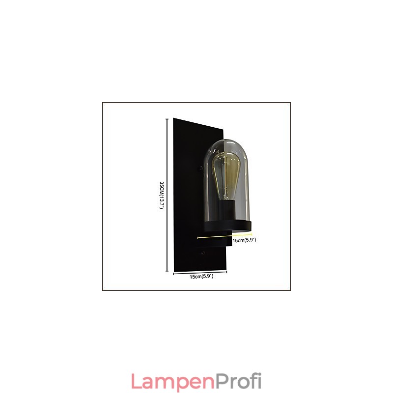 Wandleuchte aus lackiertem Stahl, dumme schwarze amerikanische Kaffeedekoration, Retro-Wandleuchte, Lichtschwertlampe an der Wand