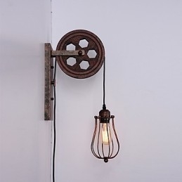 Industrielle Retro Eisen Wandleuchte Kreative Persönlichkeit Lift Pully Wandleuchte
