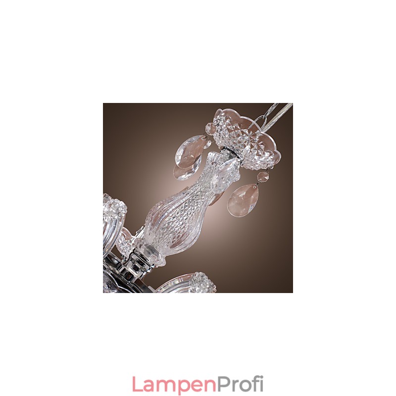 Upligh Chrom Deckenleuchte Kerze Licht Acryl Leuchte Kronleuchter Anhänger